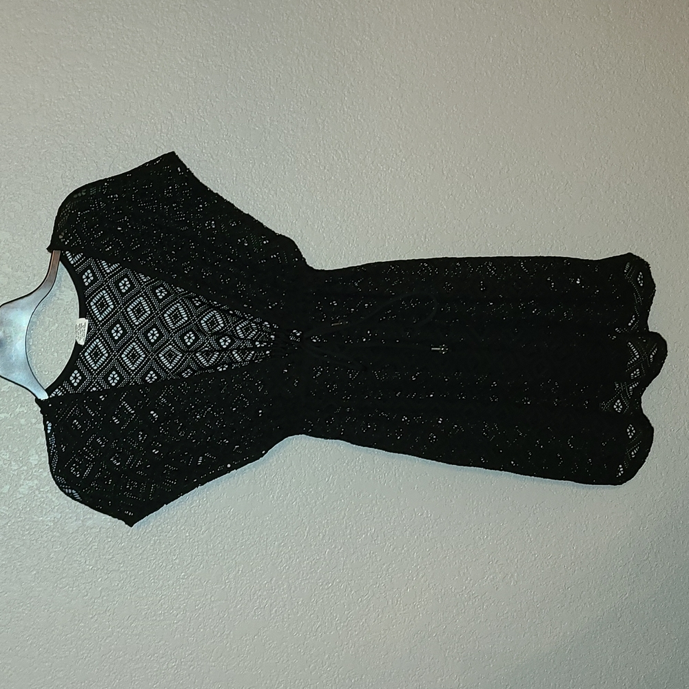 Black Swimsuit Cover Up Dress